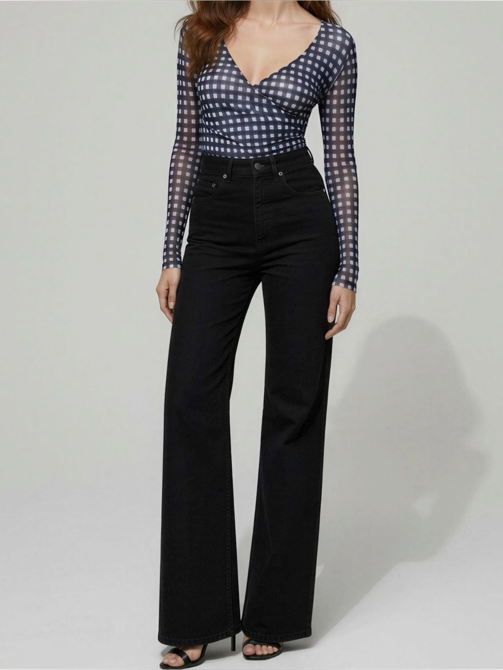 ROUJE PARIS Madeleine Jeans, Uni Noir Stone Simple, 29”
